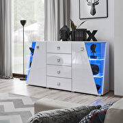 Contemporary white 59-inch sideboard / display by Meble additional picture 5