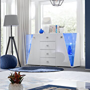 Contemporary white 59-inch sideboard / display by Meble additional picture 6