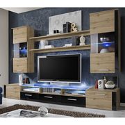 Contemporary Wall-Unit in Oak/Black by Meble additional picture 2