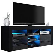 Black contemporary glass shelves tv stand by Meble additional picture 2