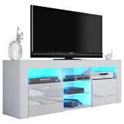 White contemporary glass shelves tv stand by Meble additional picture 2