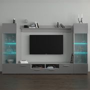 Gray contemporary EU-made wall-unit / ent. center by Meble additional picture 5