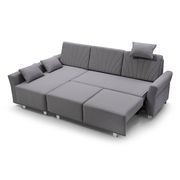 EU-made sectional in gray w/ storage and pull-out bed by Meble additional picture 3