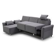 EU-made sectional in gray w/ storage and pull-out bed by Meble additional picture 4