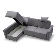 EU-made sectional in gray w/ storage and pull-out bed by Meble additional picture 5