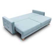 EU-made sofa bed w/ storage in blue fabric by Meble additional picture 4