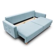 EU-made sofa bed w/ storage in blue fabric by Meble additional picture 5