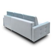Storage/sleeper small apt sectional in light blue by Meble additional picture 2