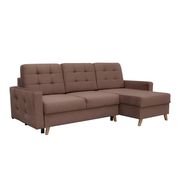 Storage/sleeper small apt sectional in brown by Meble additional picture 2