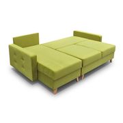 Storage/sleeper small apt sectional in lime green by Meble additional picture 4
