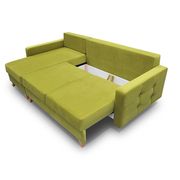 Storage/sleeper small apt sectional in lime green by Meble additional picture 5
