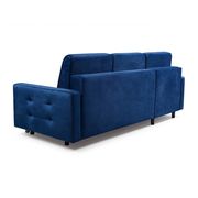 Storage/sleeper small apt sectional in navy blue by Meble additional picture 2