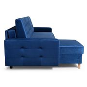 Storage/sleeper small apt sectional in navy blue by Meble additional picture 3