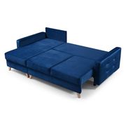Storage/sleeper small apt sectional in navy blue by Meble additional picture 4
