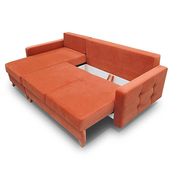 Storage/sleeper small apt sectional in orange by Meble additional picture 5