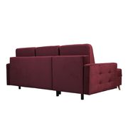 Storage/sleeper small apt sectional in burgundy by Meble additional picture 3