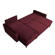 Storage/sleeper small apt sectional in burgundy by Meble additional picture 4