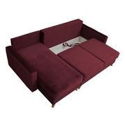 Storage/sleeper small apt sectional in burgundy by Meble additional picture 5