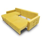Storage/sleeper small apt sectional in yellow by Meble additional picture 5