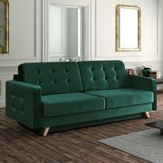 EU-made sofa bed w/ storage in green fabric by Meble additional picture 5