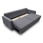 EU-made sofa bed w/ storage in gray fabric by Meble additional picture 2