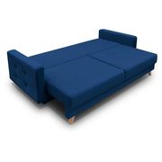 EU-made sofa bed w/ storage in navy blue fabric by Meble additional picture 3
