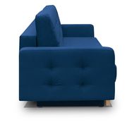 EU-made sofa bed w/ storage in navy blue fabric by Meble additional picture 4