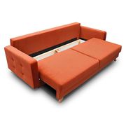 EU-made sofa bed w/ storage in orange fabric by Meble additional picture 2