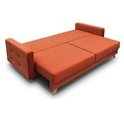 EU-made sofa bed w/ storage in orange fabric by Meble additional picture 3