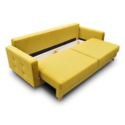 EU-made sofa bed w/ storage in yellow fabric by Meble additional picture 2
