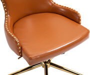 Faux leather office chair w/ golden base by Meridian additional picture 9