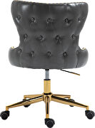 Faux leather office chair w/ golden base by Meridian additional picture 11