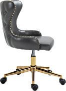 Faux leather office chair w/ golden base by Meridian additional picture 4