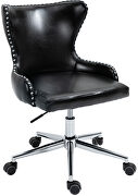Faux leather office chair w/ silver base by Meridian additional picture 8