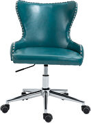Faux leather office chair w/ silver base by Meridian additional picture 8