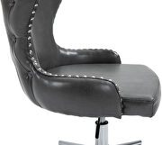 Faux leather office chair w/ silver base by Meridian additional picture 3