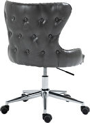 Faux leather office chair w/ silver base by Meridian additional picture 7