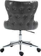 Faux leather office chair w/ silver base by Meridian additional picture 9