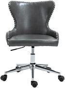 Faux leather office chair w/ silver base by Meridian additional picture 10