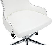 Faux leather office chair w/ silver base by Meridian additional picture 4
