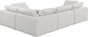 4pcs 119-inch cream linen fabric comfy modular sectional sofa additional photo 2 of 11