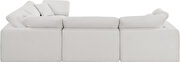 4pcs 119-inch cream linen fabric comfy modular sectional sofa additional photo 4 of 11