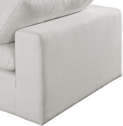 4pcs 119-inch cream linen fabric comfy modular sectional sofa by Meridian additional picture 9