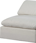 6pcs 119-inch cream linen fabric comfy modular sectional sofa by Meridian additional picture 8