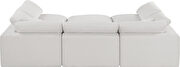 6pcs 119-inch cream linen fabric comfy modular sectional sofa by Meridian additional picture 10