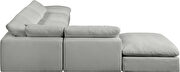 6pcs 157-inch gray linen fabric comfy modular sectional sofa additional photo 4 of 9