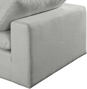 8pcs gray linen fabric comfy modular sectional sofa by Meridian additional picture 7