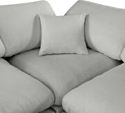 8pcs gray linen fabric comfy modular sectional sofa by Meridian additional picture 8