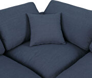 4pcs 119-inch navy linen fabric comfy modular sectional sofa by Meridian additional picture 9