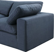 4pcs 119-inch navy linen fabric comfy modular sectional sofa by Meridian additional picture 10